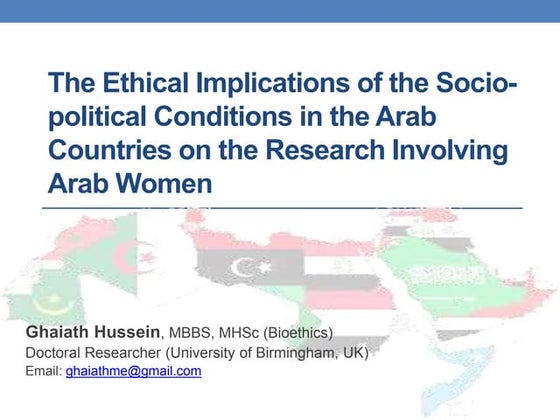 The Ethical Implications of the Socio-political Conditions in the Arab Countr...