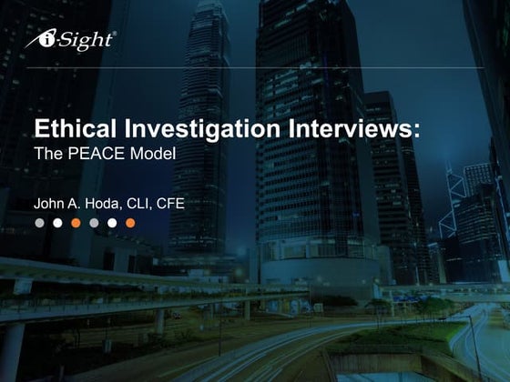 Strategic Use of Evidence in Investigation Interviews | PPT