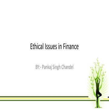 Ethical issue in finance
