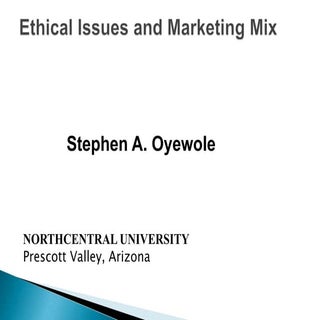 Ethical issues and marketing mix