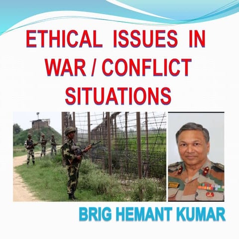 Ethical issues  in conflict situations