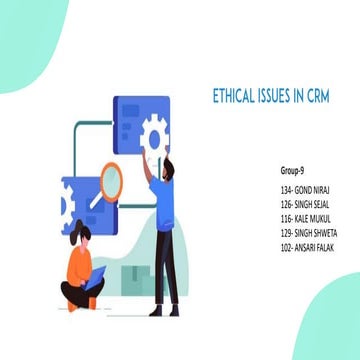 Ethical issues in crm ppt