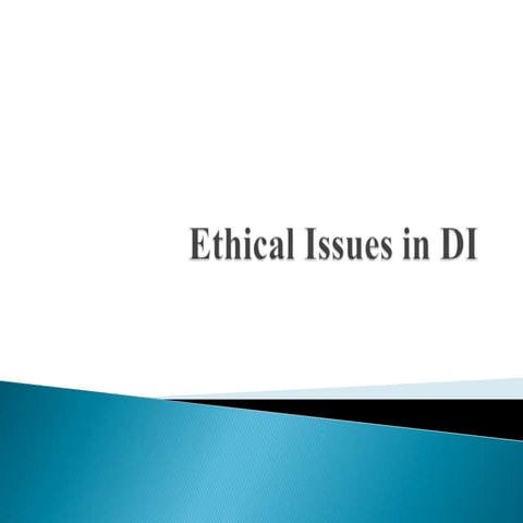 Ethical issues in Digital Identity 