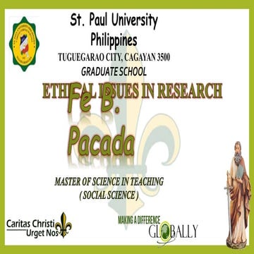 ETHICAL ISSUES IN RESEARCH-Methods of Research