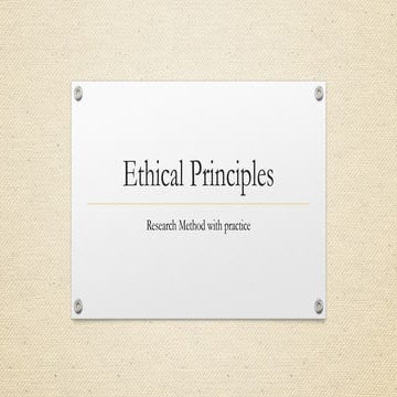Basic principle of research ethics | PPTX