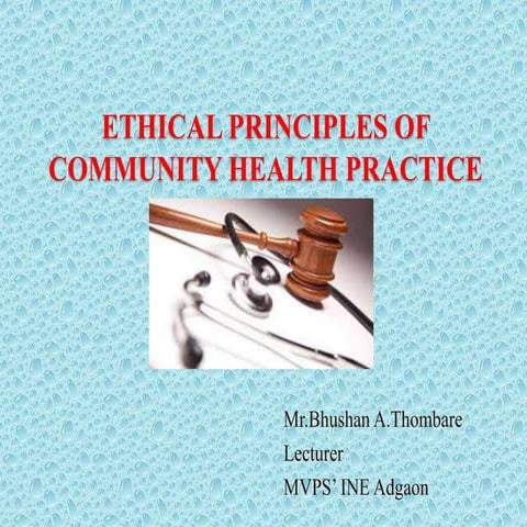 PRINCIPLES OF COMMUNITY HEALTH NURSING | PPTX