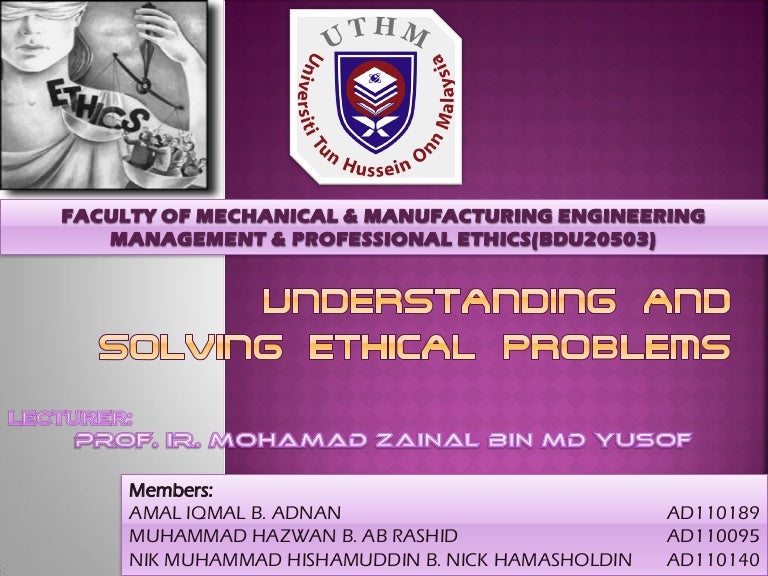 Ethical Problem Solving Techniques Note