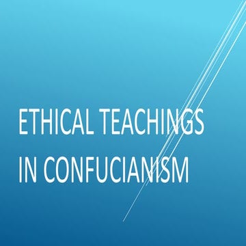 Ethical teachings in confucianism