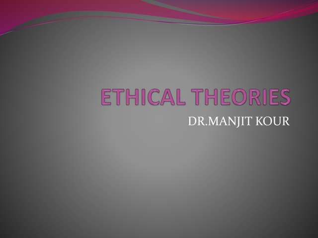 Ethical theories