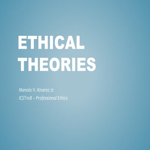 Ethical Theories