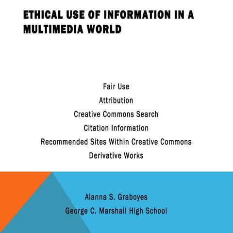 Ethical use of information in a multimedia world