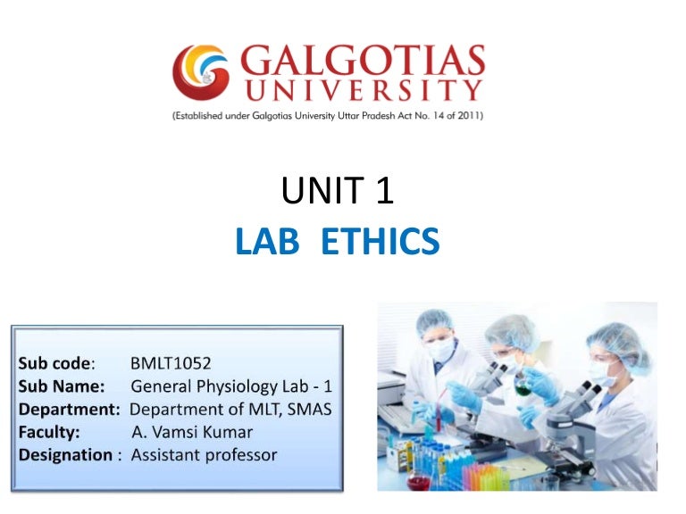 Laboratory Ethics