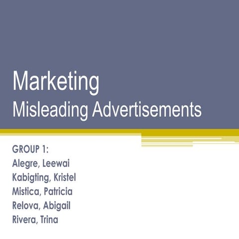 Misleading Advertisement And Their Impact On Consumers Trust.pptx