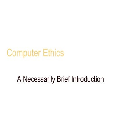 Ten commandments of Computer Ethics | PPTX
