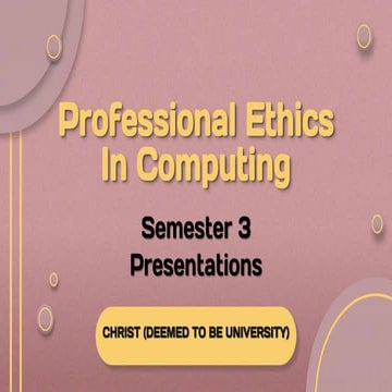 Professional Ethics in computing | PPTX