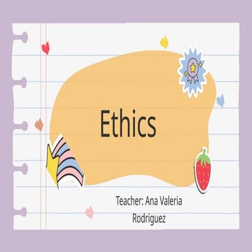 Presentación de ética en inglés primer semestre | PPT