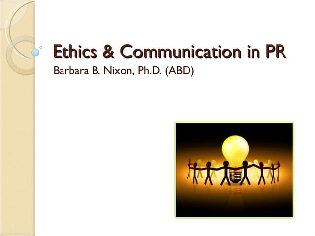 The Ethical Public Relations Practitioner