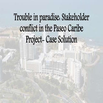 Paseo caribe case study analysis 