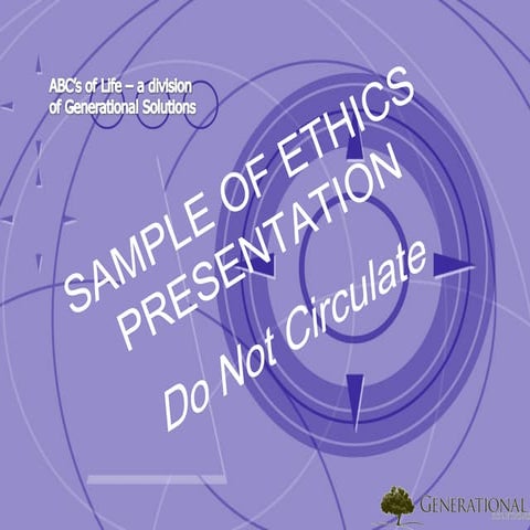 Ethics and Core Values