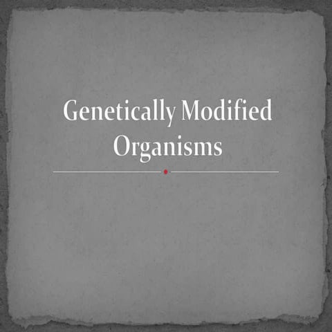 Ethics  gmo, ecology, environemnental problems
