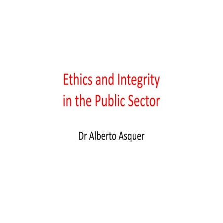 Ethics and integrity in the public sector | PDF
