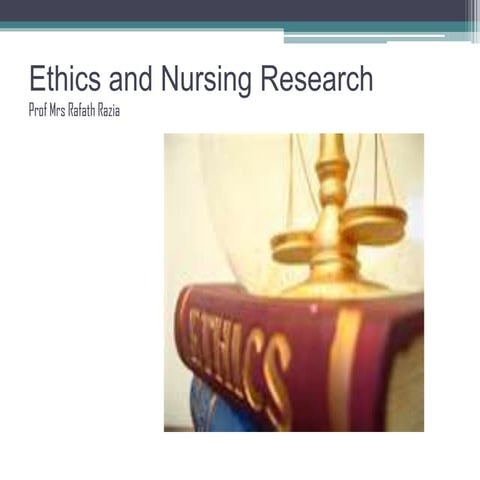 Ethics and nursing research