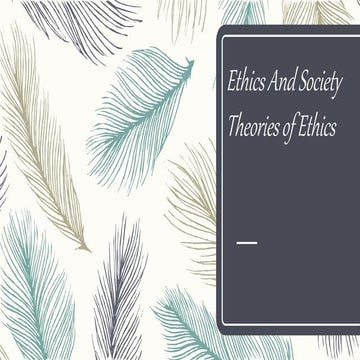 Ethics and Society Prensentation