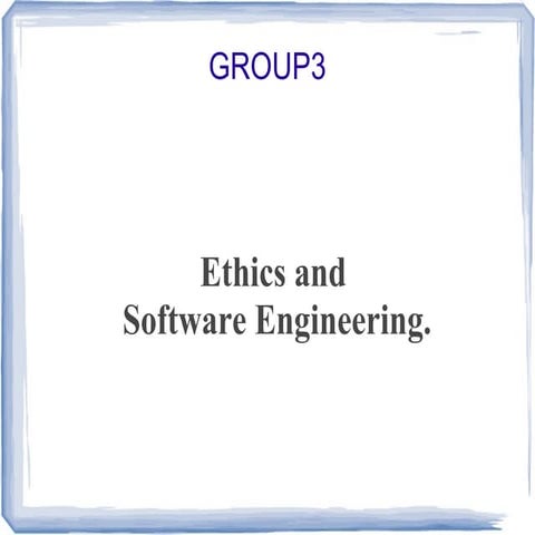 Ethics and software engineering