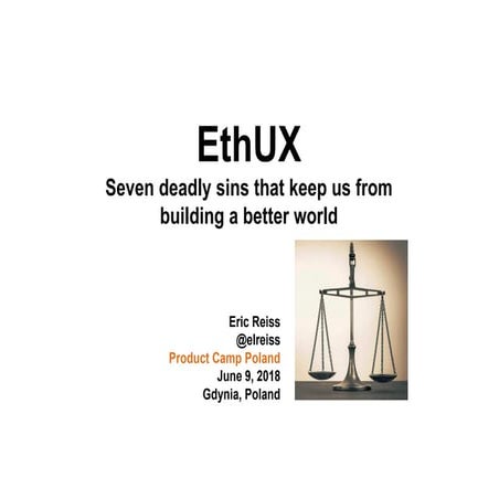 EthUX - ethics and ux