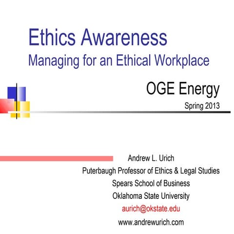 Ethics Awareness OGE Enogex