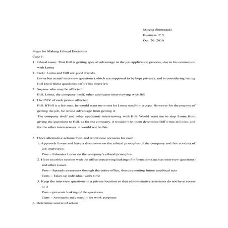 Business ETHICS -A Case Study on Who Cares whose shares | PPTX
