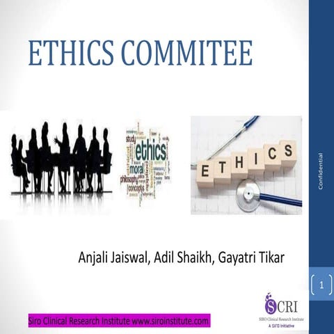 ETHICS COMMITEE in Clinical Research I Clinical Trials.pptx