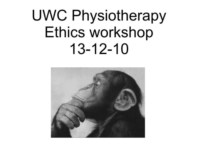 Ethics CPD workshop