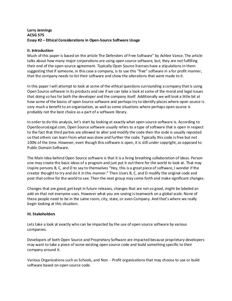 ethical issue essay