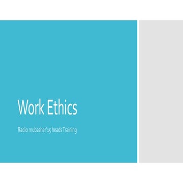 Work ethics 
