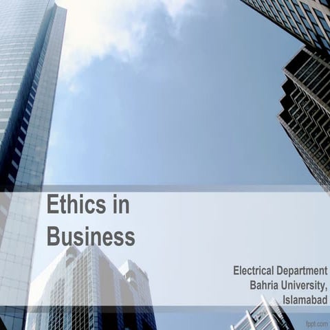 Ethics in business