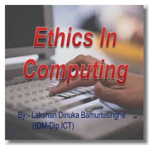 Ethics in computing
