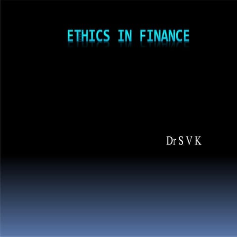 Ethics in finance