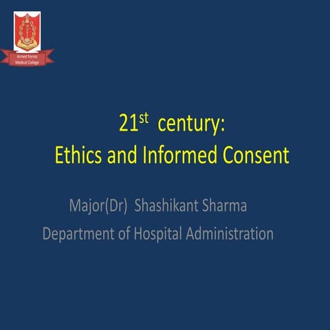 Ethics & informed consent 