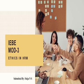 Ethics in Human Resource Management