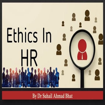 ETHICS IN Human Resource Management (HRM)