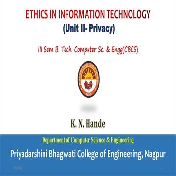 Ethics in Information Technology - Privacy