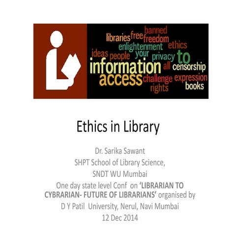 Ethics in library
