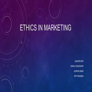 Ethics in marketing