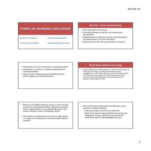 Ethics in nursing education