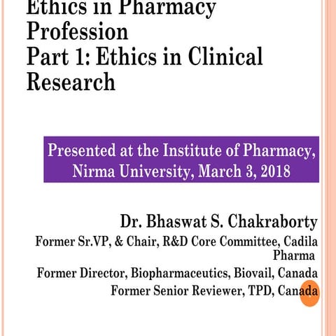 Ethics in Pharmacy 