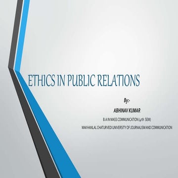 Ethics in public relations