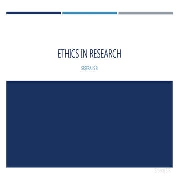 Ethics in research srs