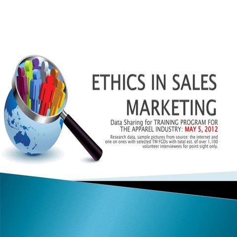 Ethics in Sales & Marketing in Jeans Apparel Lifestyle