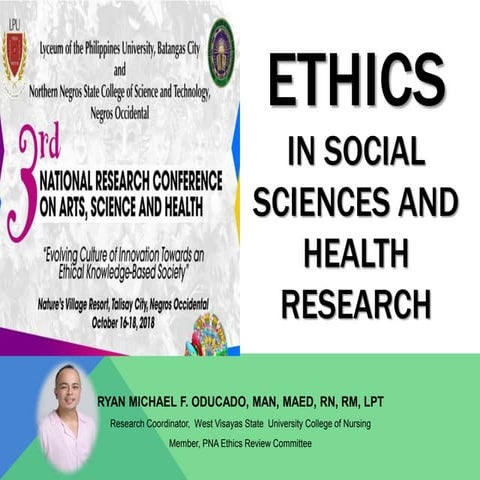 Ethics in Social Sciences and Health Research | PPTX